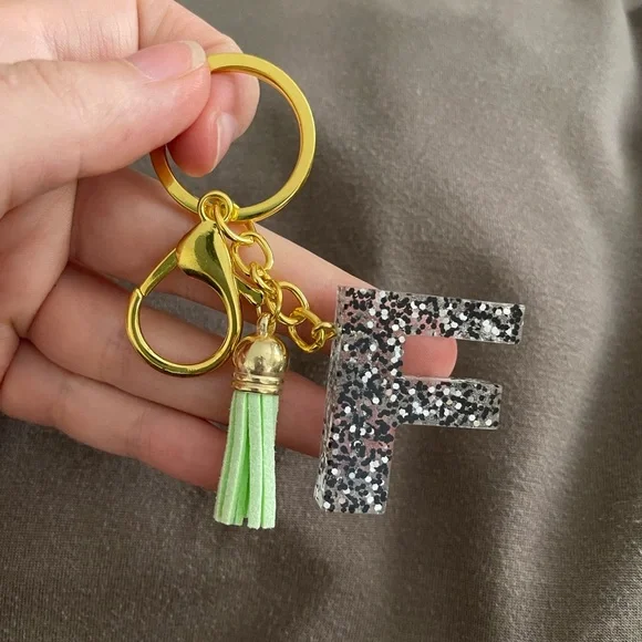 Handmade Letter "F" Keychain - Picture 2 of 6